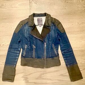 Black and Blue Denim Jacket